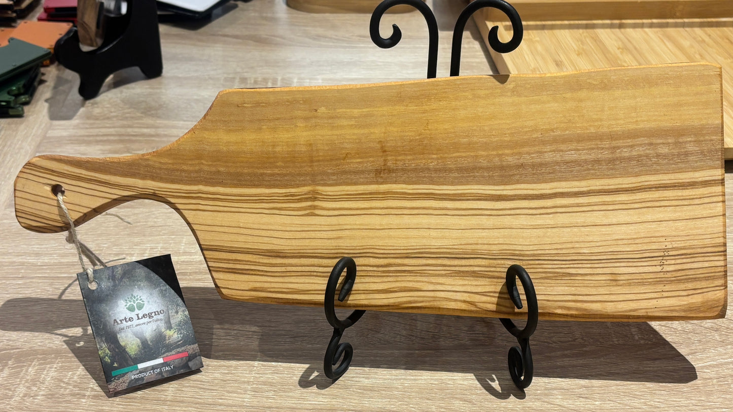 Olive Wood Paddle Board – 16” x 5.75” (Arte Legno, Italy)