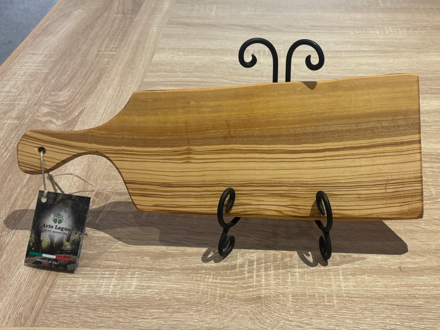 Olive Wood Paddle Board – 16” x 5.75” (Arte Legno, Italy)