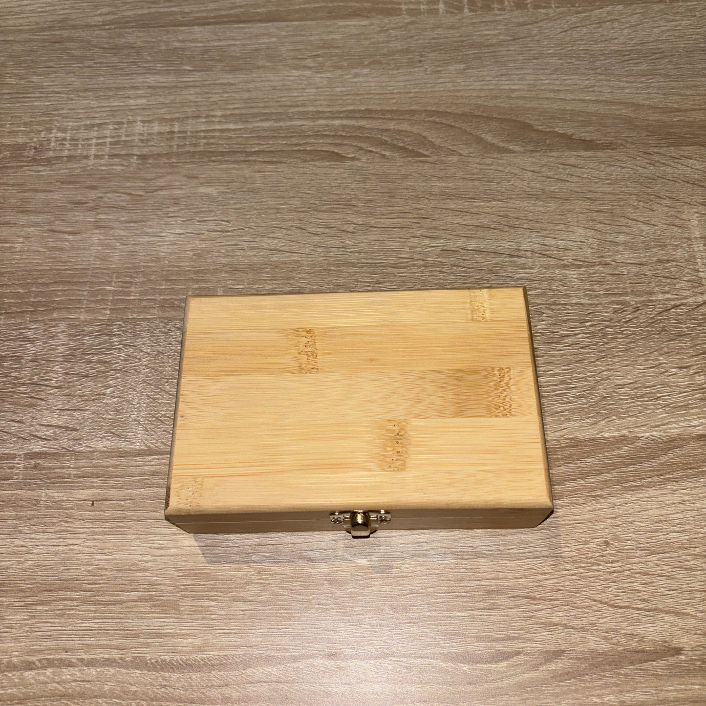 Wooden box on a wooden surface