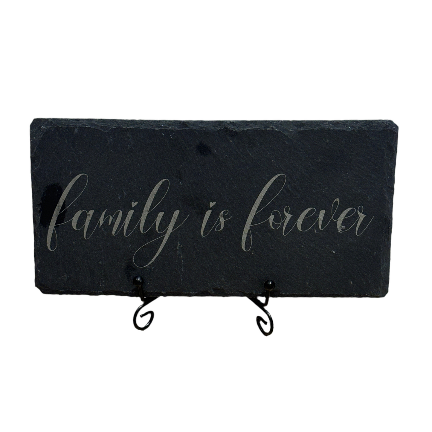 Engraved Slate Sign – “Family is Forever” | Rustic 8x4 Home Décor