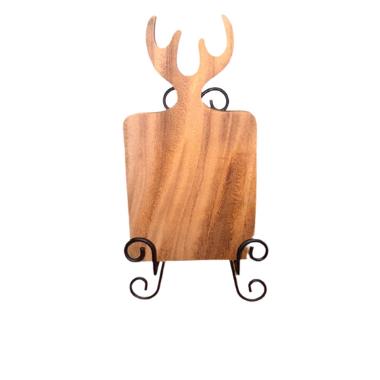 Rustic Antler Mini Cutting Board – 11.5” x 6.25” | Personalized Engraving Available